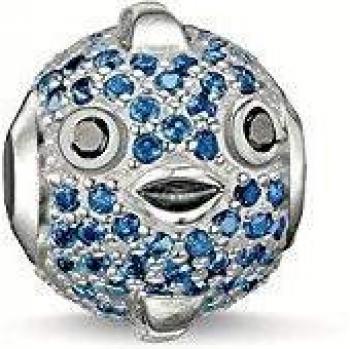 Thomas Sabo Fugu Bead Charm Pendant Silver Blue, Multicolor female, Size: ONE SIZE