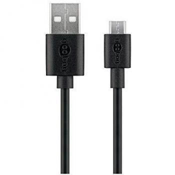Cable Micro USB de carga rápida y sincronización 1 metro, 2-2.5A, negro
