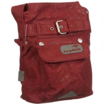 KangaROOS JEAN-II - Bolso de hombro de material sintético mujer, color rojo, talla 21x27x6 cm