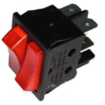 Interruptor Doble Luminoso Empotrado Edm 16 a 30x22 Retractilado