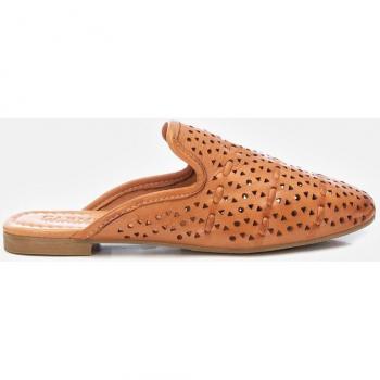 Mules de piel para mujer con suela de goma