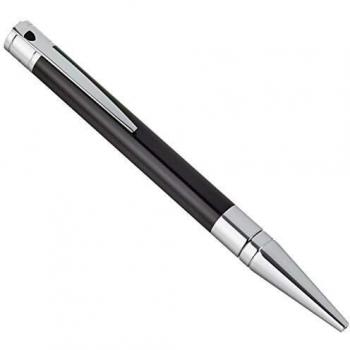 S.T. Dupont D-Initial Black and Chrome Ballpoint Pen - Engravable