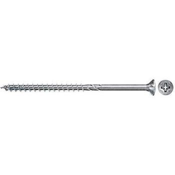 fischer - Tornillos para madera, cabeza avellanada de rosca parcial 6,0x80, Caja 200 unidades