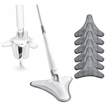 Mopa Triangular Giratoria Joybos con 6 Paños de Limpieza Eficiente 360 Grados
