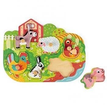 Janod- Happy Farm puzzle 6 piezas