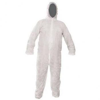 Seguridad y ropa desechables total M 120 cm Blanco total desechable con cremallera-up front, capilla elástico, puños y tobillos. Ver tabla a continuación wsmxcf tamaños.
