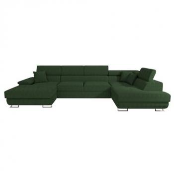 Sofá rinconero Comfivo 138 con función de descanso y caja de ropa de cama, 345x202x71cm