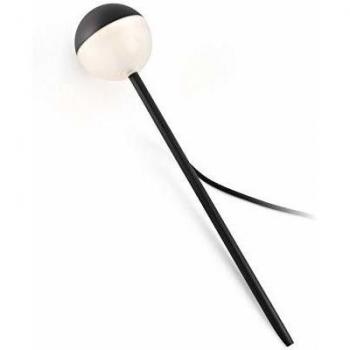 Faro Barcelona Piccola Pico Negro LED 6W 2700K Aplique Globo Exterior Bolardo Luminoso con Pica de Tierra 60,5cm