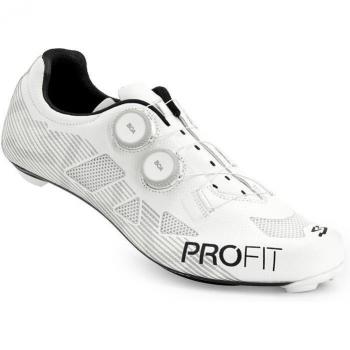 Zapatillas de ciclismo de carretera unisex Spiuk Profitdual carbono, color blanco y negro, talla 38
