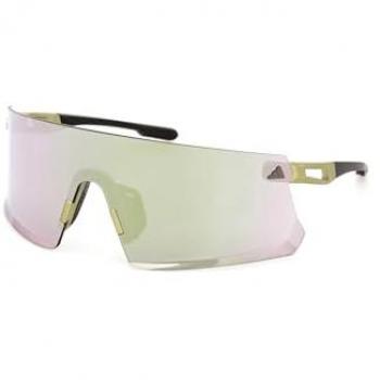 Adidas Dunamis Dynamic Sport Sunglasses - Unisex, Matte Light Green with Green Mirror Lenses