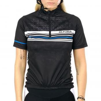 Jersey Mtb De Manga Corta Para Mujer Altura Peloton Team Negro-Dynamic Azul