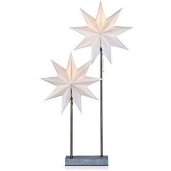 Lámpara de mesa decorativa estrella de papel Duva con dos estrellas