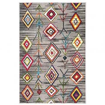 Homemania - Alfombra Estampada Primitive 1, Multicolor, de Poliamida, 80 x 200 cm
