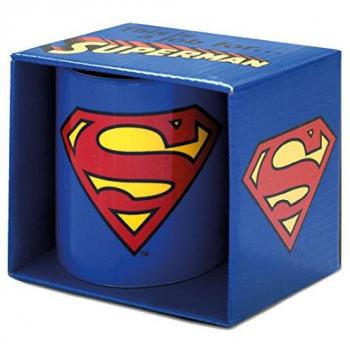 Superman Copa Logoshirt, de los tebeos de DC, Taza de café Azul con Licencia Original del diseño