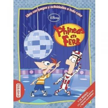 Phineas y Ferb. Libro con juegos y actividades a todo color: Y DE REGALO... ¡Un marcador de lectura y figuras recortables!