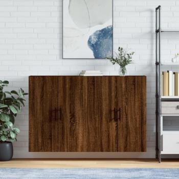 Mueble de pared 2 piezas Roble marrón 69,5x34x90cm