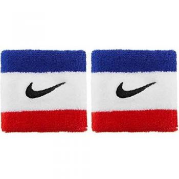 Nike Swoosh Wristband 2 Pack - White and Light Grey, One Size