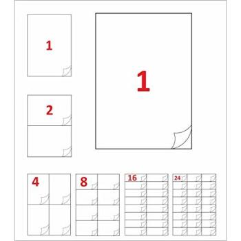 Etiquetas Adhesivas Mateofi A4 Multifunción 25 Hojas 21x29.7 cm para Impresoras y Escritura Manual