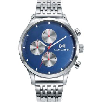 Mark Maddox - Reloj de hombre Village multifunción de acero y brazalete