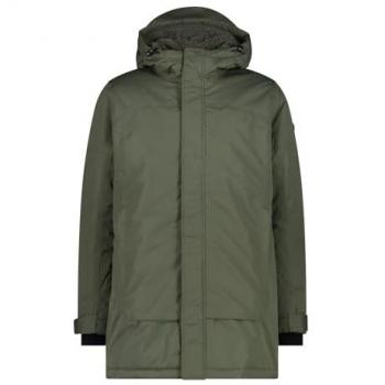 CMP Men's Waterproof Warm Parka with Fixed Hood - Green - Size 54