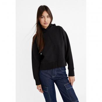 Stradivarius Basic Black Hoodie L
