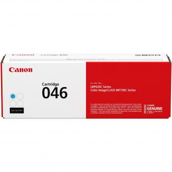 Canon Original 046 Toner Cartridge - Cyan, Standard Capacity Laser Toner Cartridge, 2300 Page Yield