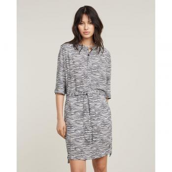 Vestido Camisero Midi de Mujer G-Star Raw Corte Half Placket Blanco Antiguo G Zebra XS