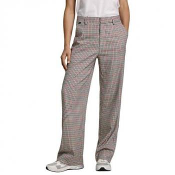 Pantalón Recto de Mujer Pepe Jeans Bristol Pata de Gallo Beige Claro Talla M