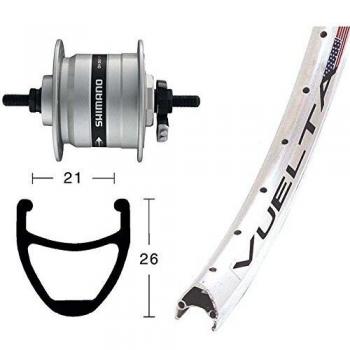 Bike-Parts 28´´ Vorderrad Rodi Airline 1 + Nabendynamo Shimano DH-C3000, Dimension:19-622