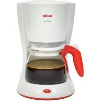 Ufesa CAFETERA Goteo CG7223 1000W,10-15 Tazas, 1000 W, plástico, Rojo, Transparente, Blanco