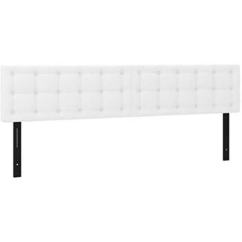 Cabeceros 2 unidades de cuero sintético blanco 90x5x78/88 cm