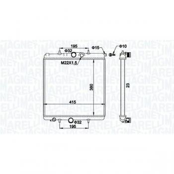 Radiador de refrigeración del motor MAGNETI MARELLI 350213194100