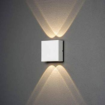 Aplique LED de exterior Chieri, 4 luces, blanco, IP54, 3000K