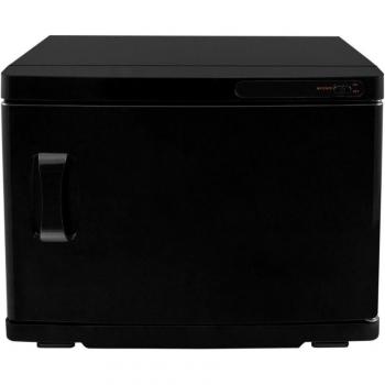 Calentador Eléctrico de Toallas Negro 23L con Esterilizador UV y Termostato - Capacidad para 70 Toallas