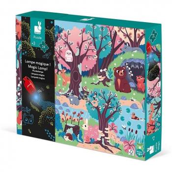 Puzzle Mágico La Selva con Luz UV - 24 Piezas - Janod - A partir de 3 Años