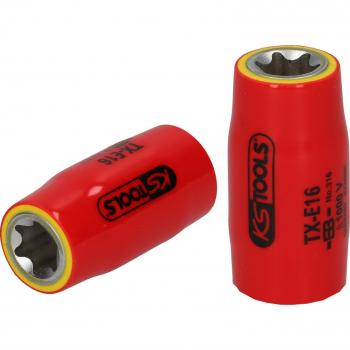 Llave de vaso Torx-E 1/2 con aislamiento protector, E14