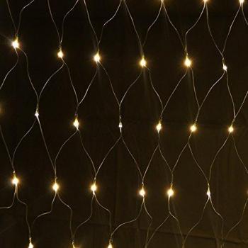 Luces de hadas 1x2m 160 LED blanco cálido, interior y exterior