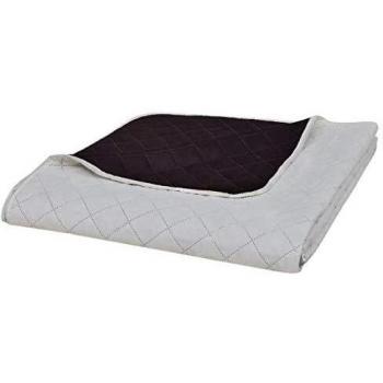 vidaXL Colcha acolchada a doble cara color beige/marrón dimensiones 230 x 260 cm