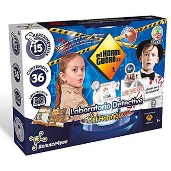 Science4you-JUEGO Laboratorio Detective del Hormiguero con 15 EXPERIMENTOS, Multicolor