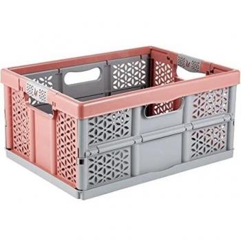 Caja Plegable Profesional keeeper Lea, 32 Litros, 48 x 35,5 x 23,5 cm, Color Rojo Nórdico, Material PP/TPE, Capacidad de Carga: 30