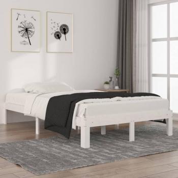Estructura de cama Croam de pino blanco gris 120x200 cm