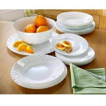 Juego de Platos Bormioli Ebro 19 Piezas Blanco Opalino