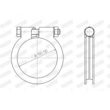 WALKER Clamp, exhaust system 81815 - Pieza de fijación para sistema de escape, modelo 81815