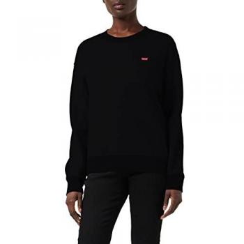 Levi's® Standard Crewneck Sweatshirt in Caviar Black - Women's Size Small
