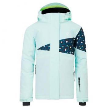 Chaqueta de Esquí Infantil Dare2b Humour III Impermeable con Estampado de Guepardo Azul, Talla 3-4 Años