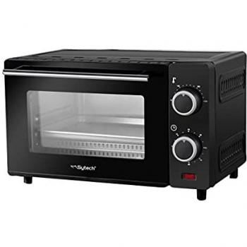 Mini Horno Eléctrico Sytech SY-OV110, 10 Litros, 650W, Negro, Tostador y Asador, Temporizador de 60 Minutos, Apagado Automático