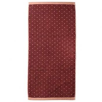 Toalla Jacquard Grau Rustic Shapes 100 x 150 cm Vino/Burdeos
