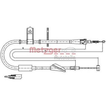 Cable de freno de mano Metzger 11.5744 para Opel Agila y Suzuki Wagon R+ (trasero izquierdo)