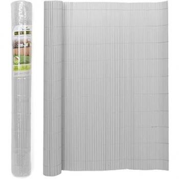 Cañizo PVC Doble Cara 1000 g/m2 - Valla de Ocultación Gris 1,5x3m - Protección Visual para Jardín, Balcón o Terraza