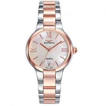 SANDOZ RELOJ SUIZO DE MUJER EN ACERO BICOLOR 81334-93